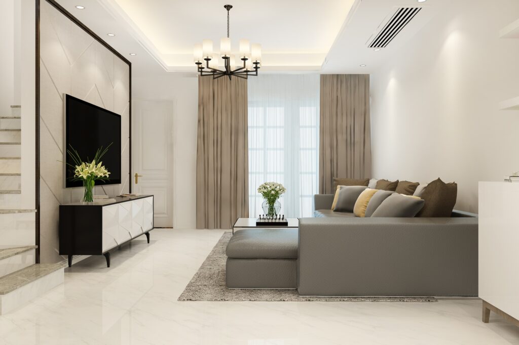 white living room near bedroom upstair
